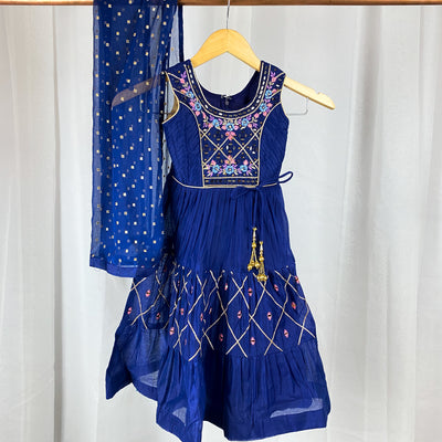 ODIKA - Royal Blue Toddler Girls Gown