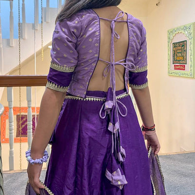 DEVI - Girls Purple Lehenga Choli for Navratri