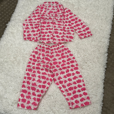 PINK ELLIE - Pink Elephant Cotton Pajama Set