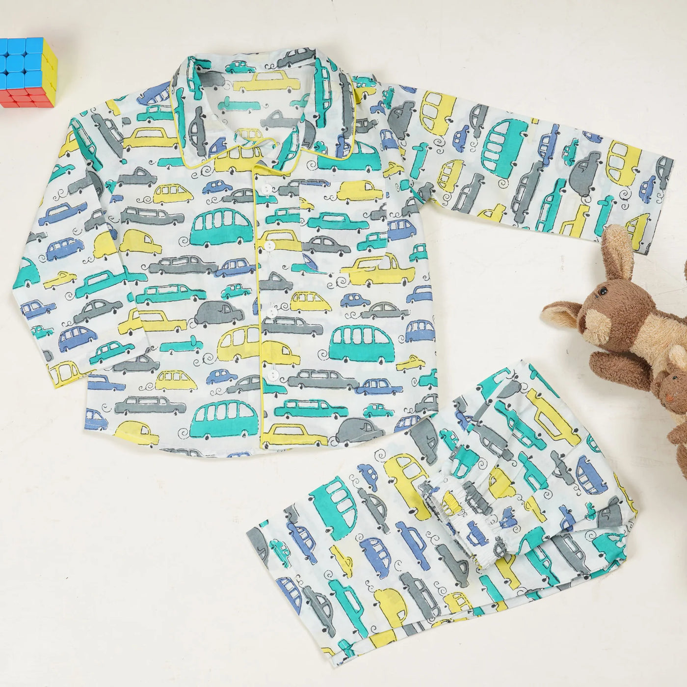 GADI - Car Print Cotton Pajama Set