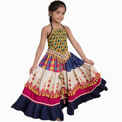 Gianna - Peacock Multi Color Chaniya Choli for Girls