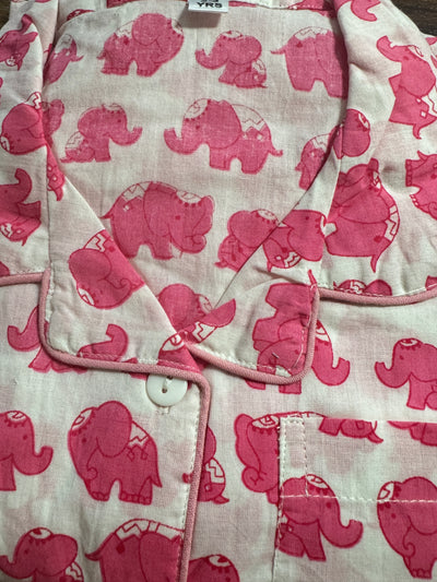 PINK ELLIE - Pink Elephant Cotton Pajama Set