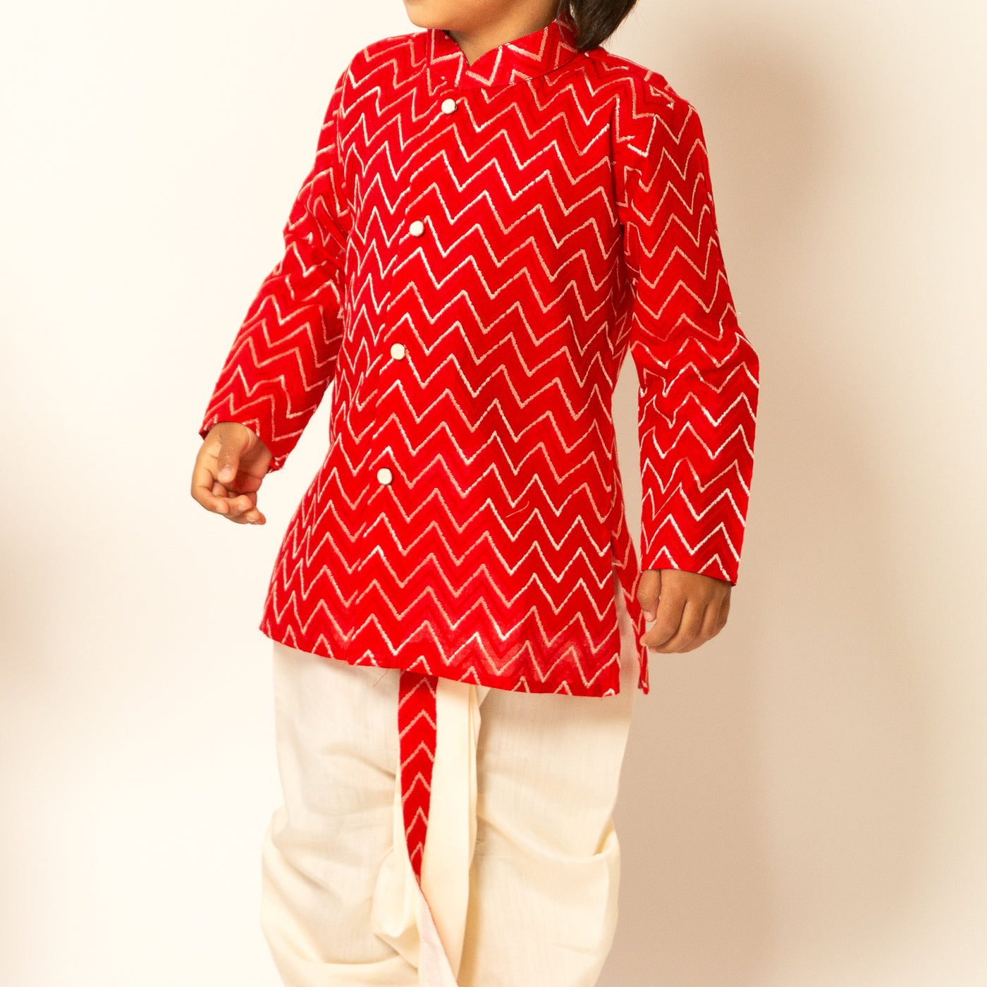 Jai - Red Baby Boy Dhoti Kurta