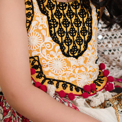 MISHA - Festive Black Flared Chaniya Choli for Kids