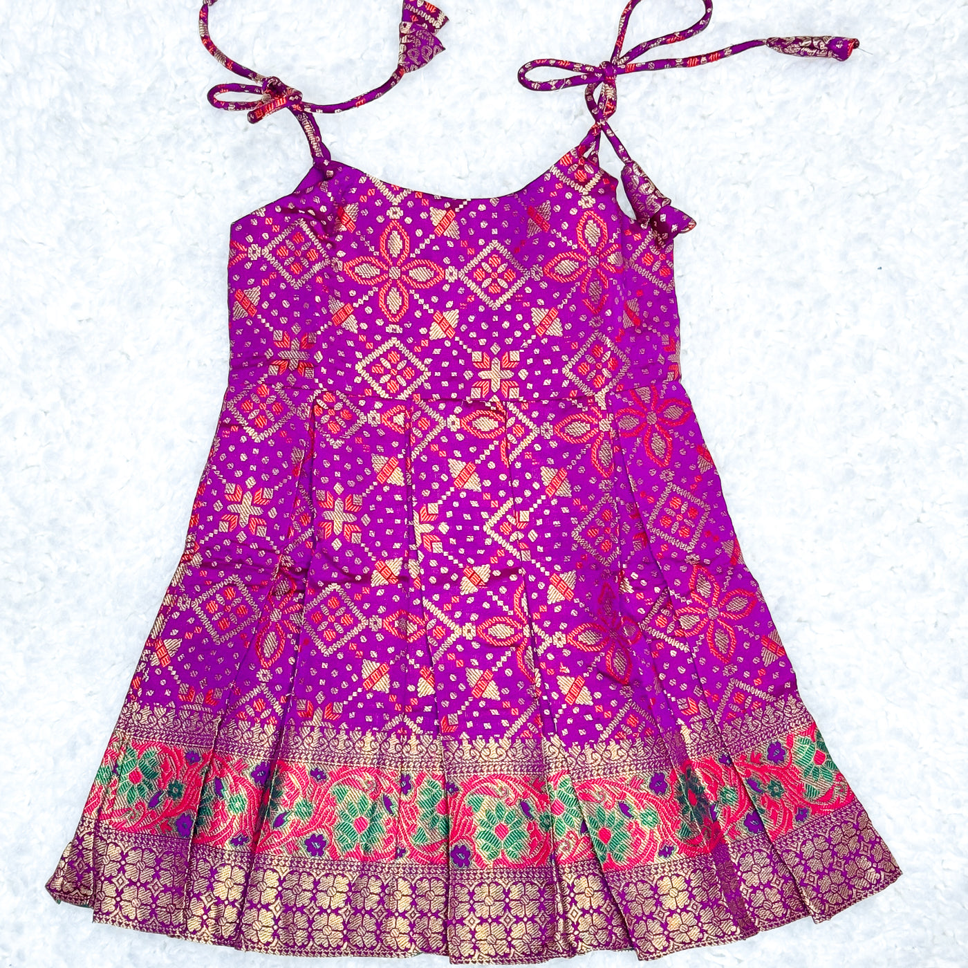 Alia - Magenta Shine Sari Dress