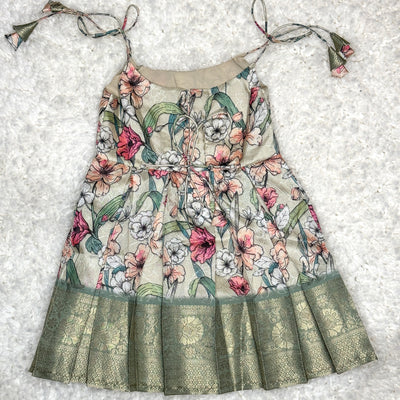 Keya - Floral Elegance Sari Dress