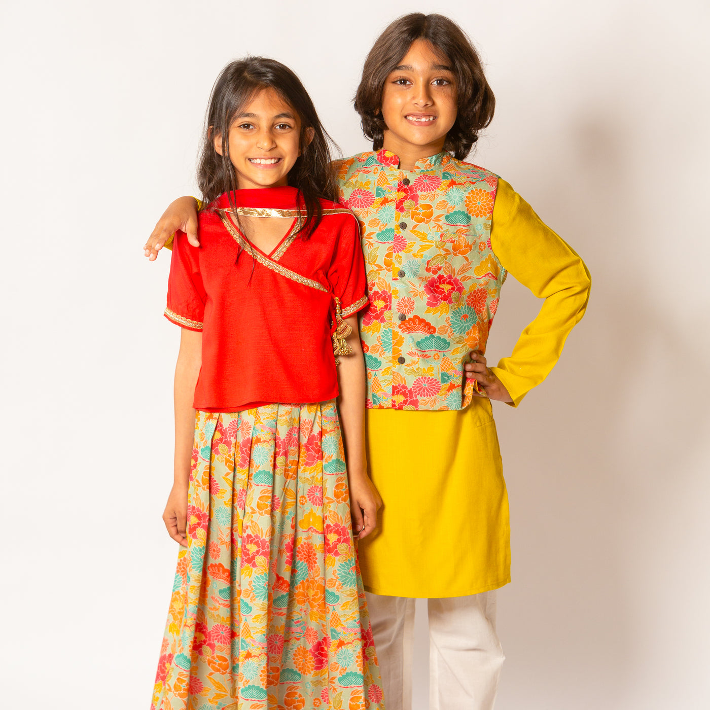Sibling Set - Multicolor Vibrant Ensemble for Girls and Boys: