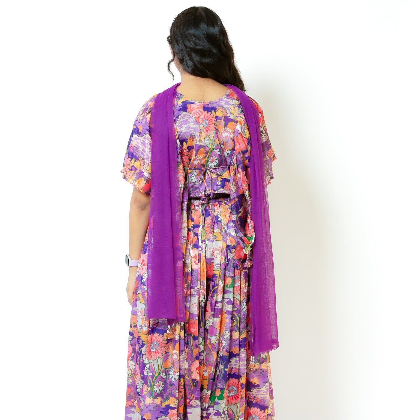 Uma - Purple Floral Palazzo Set