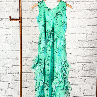 GIA - Summer Green Girls Floral Gown