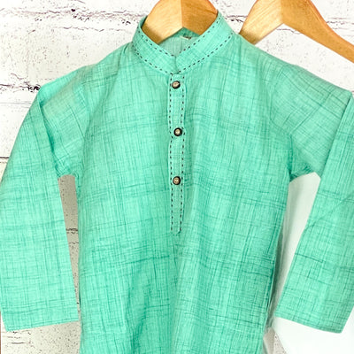 ISHAN - Light Green Simple Boys Kurta Pajama