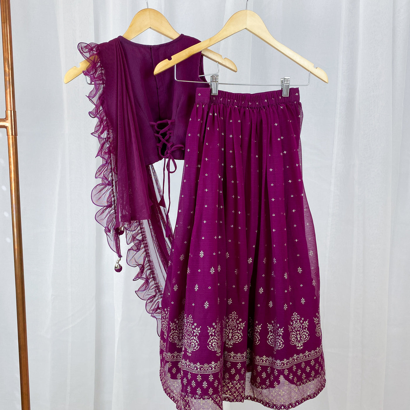 Buy Kinder Kids Girls Embroidered Ready To Wear Lehenga & Blouse With  Dupatta - Lehenga Choli for Girls 24936774 | Myntra