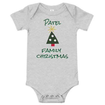 PERSONALIZED FAMILY NAME CHRISTMAS BABY ONESIE