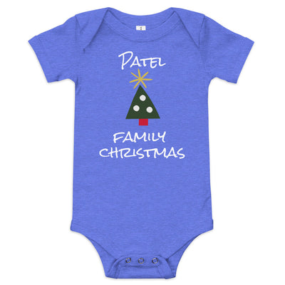PERSONALIZED FAMILY NAME CHRISTMAS BABY ONESIE