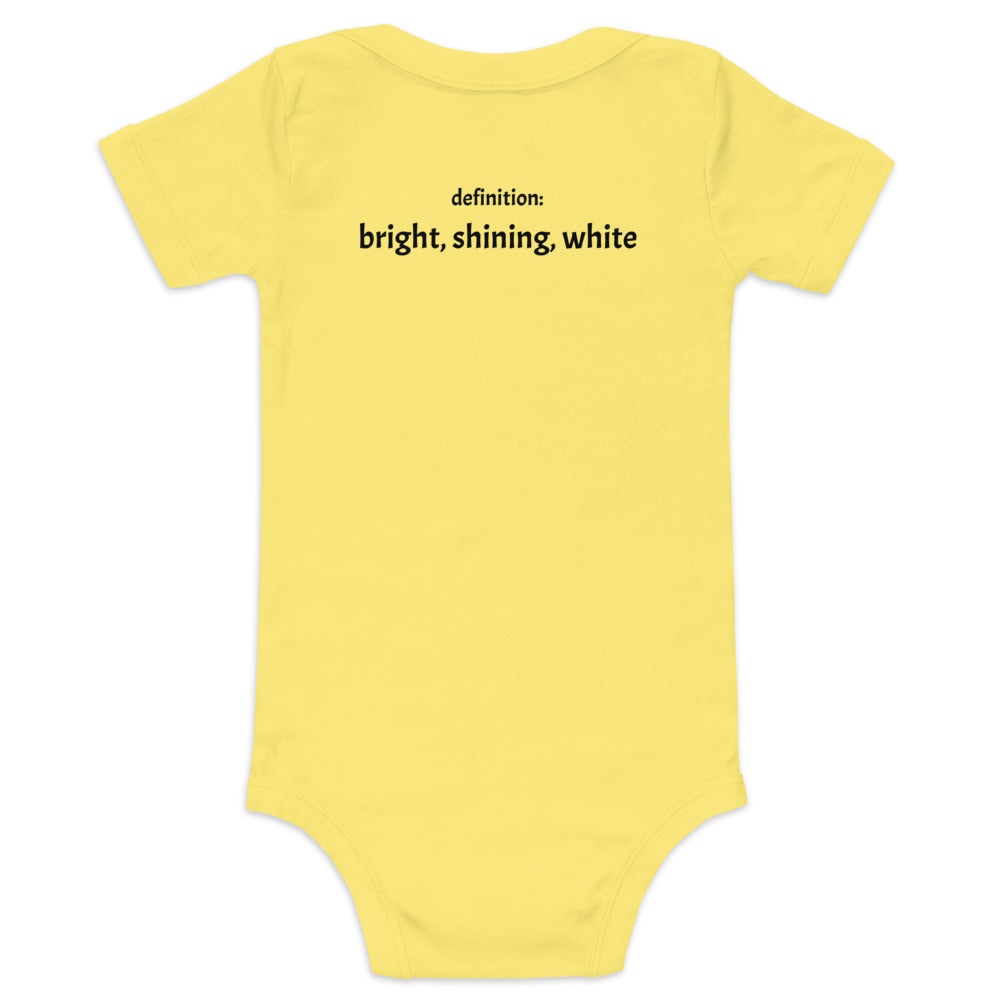 PERSONALIZED NAME AND MEANING BABY ONESIE