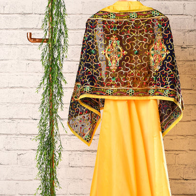 DAISY-Yellow Girls Gown with Dupatta