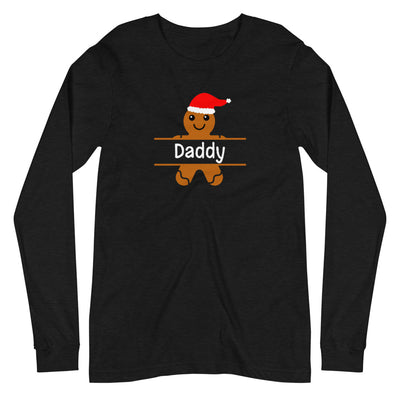 PERSONALIZED NAME GINGERBREAD COOKIE LONG SLEEVE TEE (UNISEX)