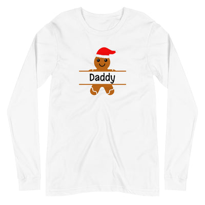 PERSONALIZED NAME GINGERBREAD COOKIE LONG SLEEVE TEE (UNISEX)