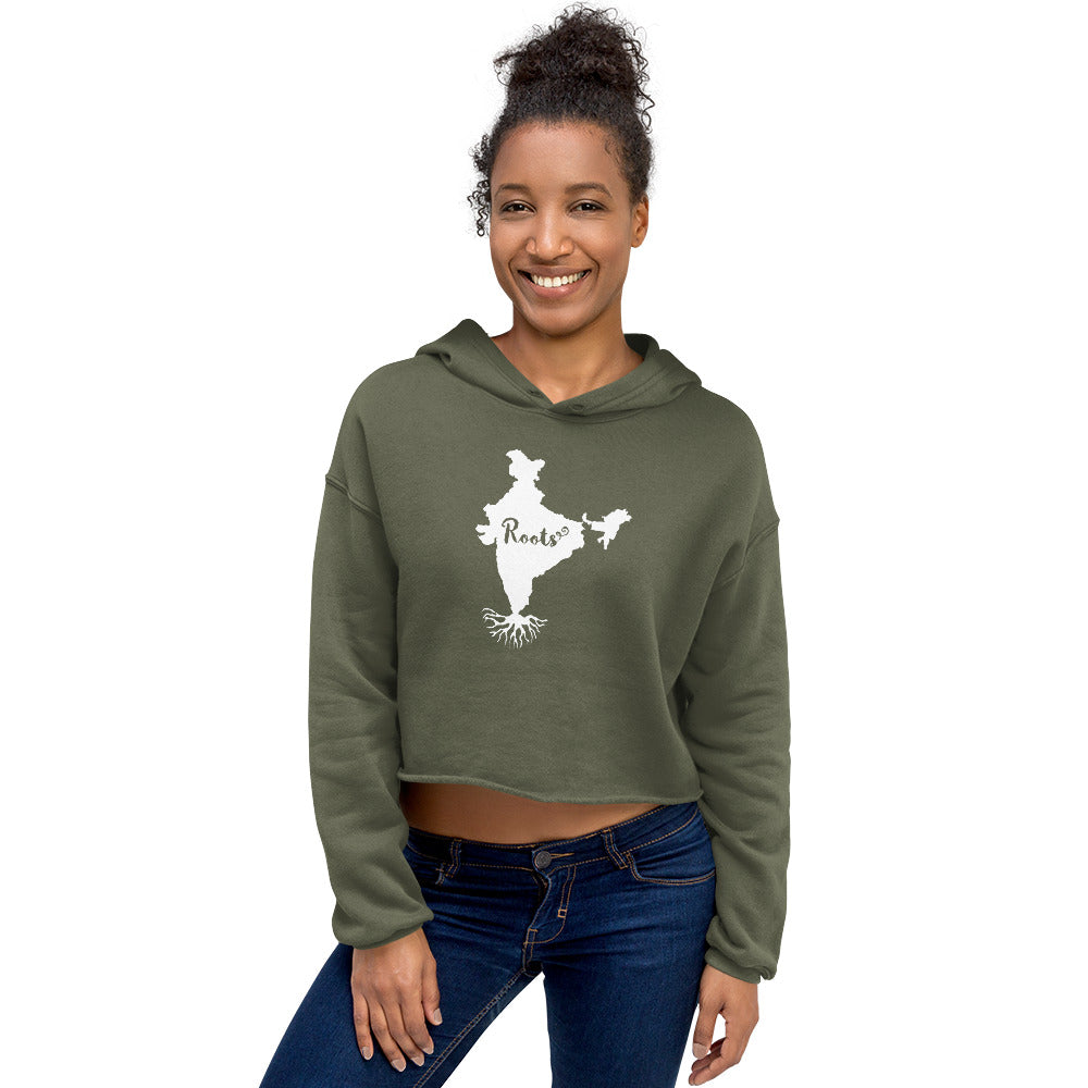INDIA ROOTS WOMENS CROP HOODIE Aarika s Closet