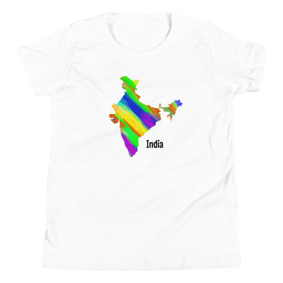 MULTICOLOR INDIA MAP YOUTH T-SHIRT